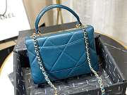 Chanel Small Flap Bag With Top Handle Dark Blue A92236 25cm - 4