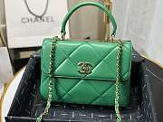 Chanel Small Flap Bag With Top Handle Green A92236 25cm - 6