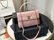 Chanel Small Flap Bag With Top Handle Pink A92236 25cm - 2