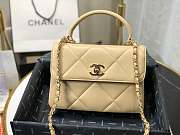 Chanel Small Flap Bag With Top Handle Beige A92236 25cm - 6