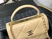 Chanel Small Flap Bag With Top Handle Beige A92236 25cm - 5