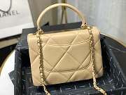 Chanel Small Flap Bag With Top Handle Beige A92236 25cm - 4