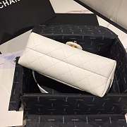 Chanel Small Grained Calfskin Flap Bag White AS1459 16x23x9cm - 5