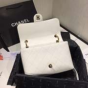 Chanel Small Grained Calfskin Flap Bag White AS1459 16x23x9cm - 4