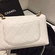 Chanel Small Grained Calfskin Flap Bag White AS1459 16x23x9cm - 2