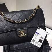 Chanel Small Grained Calfskin Flap Bag Black AS1459 16x23x9cm - 3