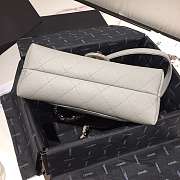 Chanel Small Grained Calfskin Flap Bag Grey AS1459 16x23x9cm - 6