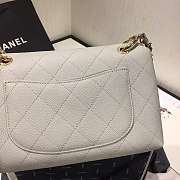 Chanel Small Grained Calfskin Flap Bag Grey AS1459 16x23x9cm - 4