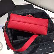 Chanel Small Grained Calfskin Flap Bag Red AS1459 16x23x9cm - 4