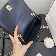 Chanel Shiny Quilted Lambskin Flap Bag Blue AS1895 20x13x7cm - 5