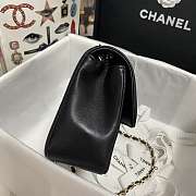 Chanel 1992 Vertical Quilt CC Shoulder Bag Black AS1499 23x14x7cm - 3