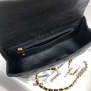 Chanel Mini Flap Bag With Top Handle Grained Calfskin Black AS2431 20x14x7cm - 6