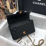 Chanel Mini Flap Bag With Top Handle Grained Calfskin Black AS2431 20x14x7cm - 5