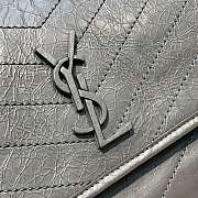 YSL Large Niki Calfskin Leather Gray 4988830 32x23x9cm - 2