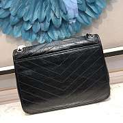 YSL Large Niki Calfskin Leather Black 4988830 32x23x9cm - 6