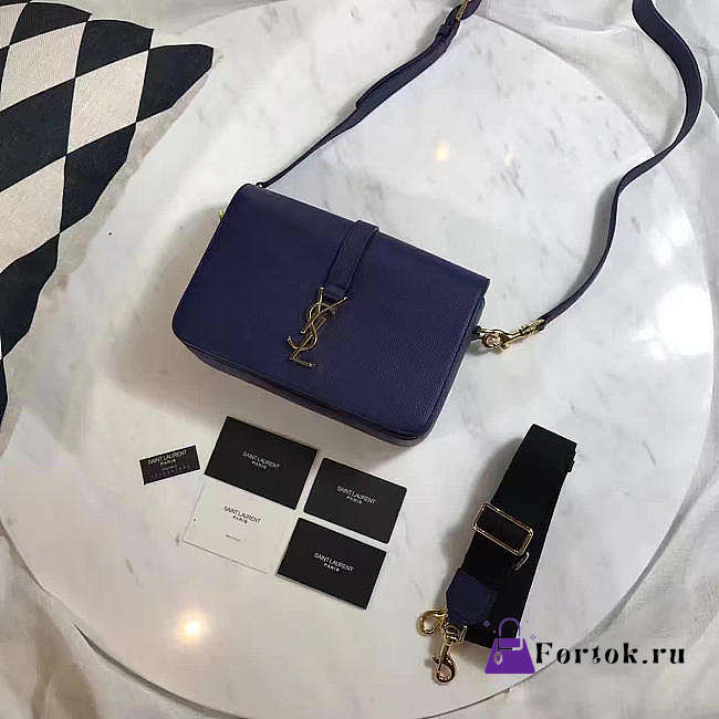 YSL Monogram Sac Universite Navy 25x7.5cm - 1