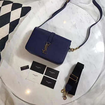 YSL Monogram Sac Universite Navy 25x7.5cm