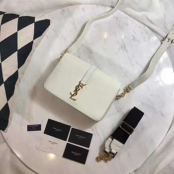 YSL Monogram Sac Universite White 25x7.5cm