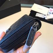 Chanel Boy Long Zipped Wallet Black Metal Grained Leather Black A80815 19cm - 6