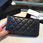 Chanel Boy Long Zipped Wallet Black Metal Black A80815 19cm - 4