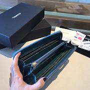 Chanel Boy Long Zipped Wallet Grained Leather Teal A80815 19cm - 4
