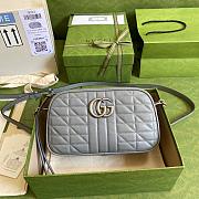 Gucci GG Marmont Small Shoulder Bag Gray 447632 24x12x7cm - 1