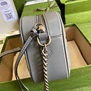 Gucci GG Marmont Small Shoulder Bag Gray 447632 24x12x7cm - 5