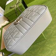 Gucci GG Marmont Small Shoulder Bag Gray 447632 24x12x7cm - 4