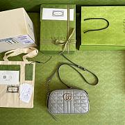Gucci GG Marmont Small Shoulder Bag Gray 447632 24x12x7cm - 2
