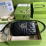 Gucci GG Marmont Small Shoulder Bag Black 447632 24x12x7cm - 1