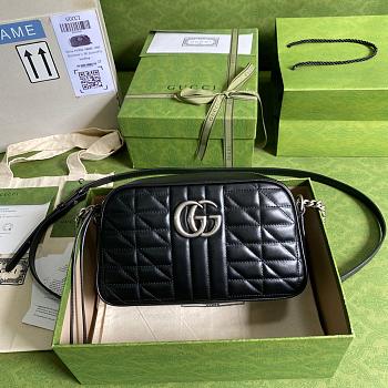 Gucci GG Marmont Small Shoulder Bag Black 447632 24x12x7cm