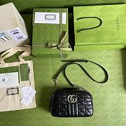 Gucci GG Marmont Small Shoulder Bag Black 447632 24x12x7cm - 2