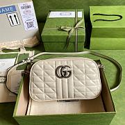 Gucci GG Marmont Small Shoulder Bag White 447632 24x12x7cm - 1