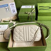 Gucci GG Marmont Small Shoulder Bag White 447632 24x12x7cm - 5