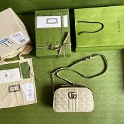 Gucci GG Marmont Small Shoulder Bag White 447632 24x12x7cm - 3