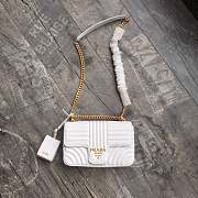 Prada Medium Leather Diagramme Bag White 1BD108  24x14x6cm - 3