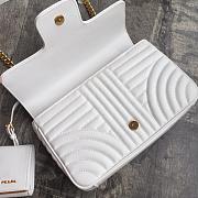 Prada Medium Leather Diagramme Bag White 1BD108  24x14x6cm - 6