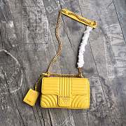 Prada Medium Leather Diagramme Bag Yellow 1BD108 24x14x6cm - 1