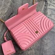 Prada Medium Leather Diagramme Bag Pink 1BD108 24x14x6cm - 5