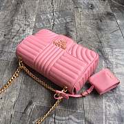 Prada Medium Leather Diagramme Bag Pink 1BD108 24x14x6cm - 3