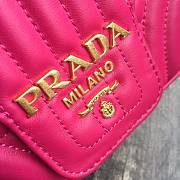 Prada Medium Leather Diagramme Bag Dark Pink 1BD108 24x14x6cm - 6