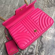 Prada Medium Leather Diagramme Bag Dark Pink 1BD108 24x14x6cm - 4