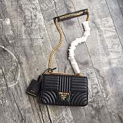 Prada Medium Leather Diagramme Bag Black 1BD108 24x14x6cm - 1