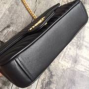 Prada Medium Leather Diagramme Bag Black 1BD108 24x14x6cm - 3