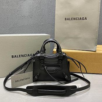 Balenciaga Mini Neo Classic Top Handle Bag Full Black 63852411R57 22x14x11cm