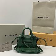 Balenciaga Mini Neo Classic Top Handle Bag Crocodile Leather Green 63852415V67 22x14x11cm - 1