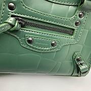 Balenciaga Mini Neo Classic Top Handle Bag Crocodile Leather Green 63852415V67 22x14x11cm - 2