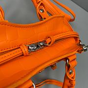 Balenciaga Mini Neo Classic Top Handle Bag Crocodile Leather Neon Orange 63852415V67 22x14x11cm - 2