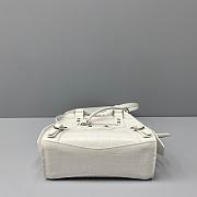 Balenciaga Mini Neo Classic Top Handle Bag Crocodile Leather White 63852415V67 22x14x11cm - 6