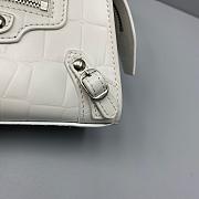 Balenciaga Mini Neo Classic Top Handle Bag Crocodile Leather White 63852415V67 22x14x11cm - 4